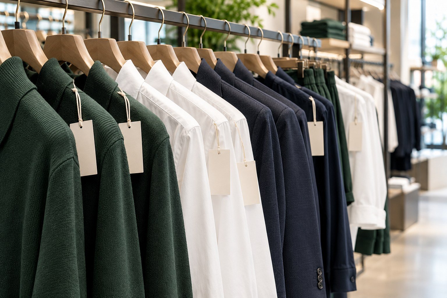 Illustrative apparel retail stock