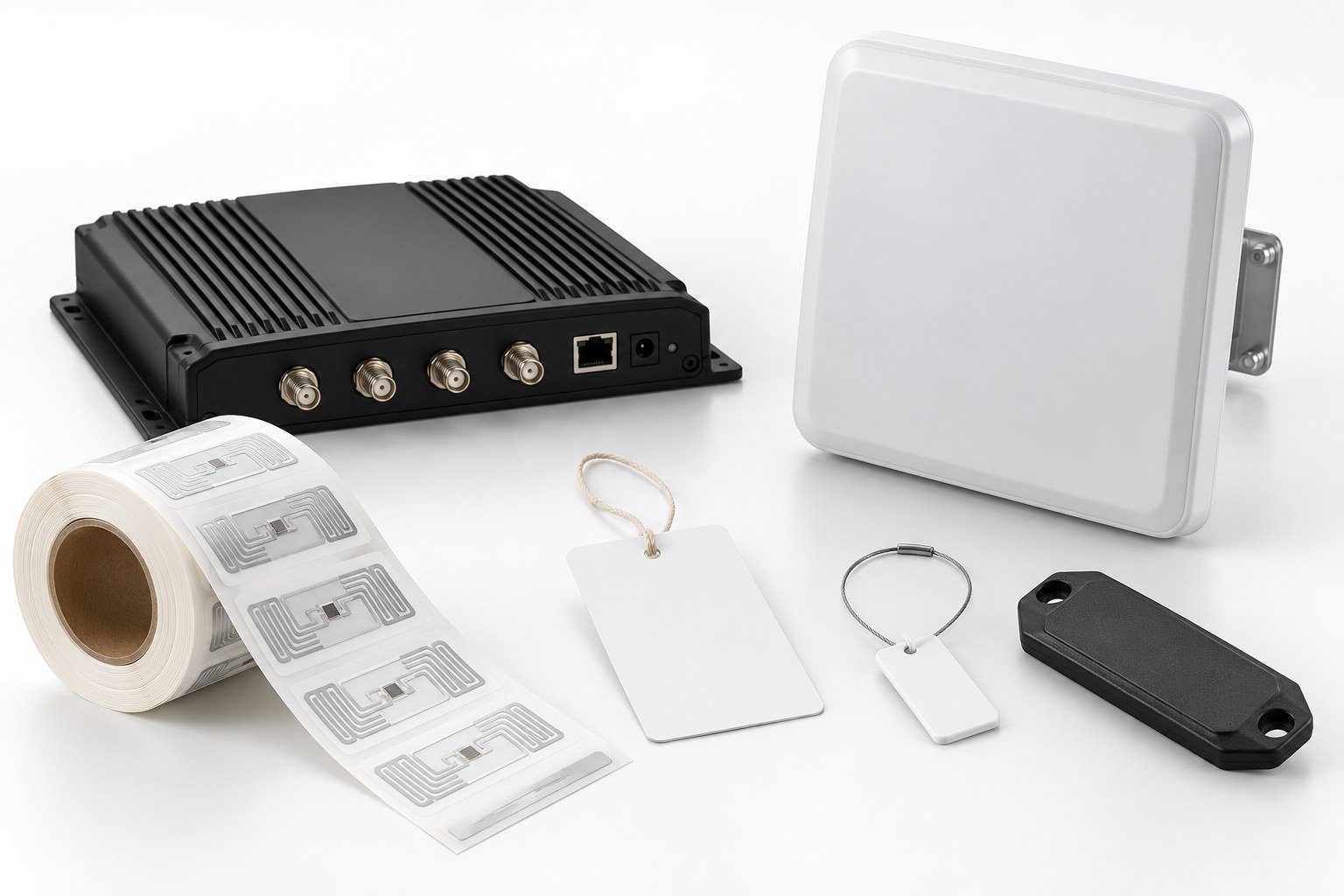 Illustrative RFID reader, antenna and tag formats